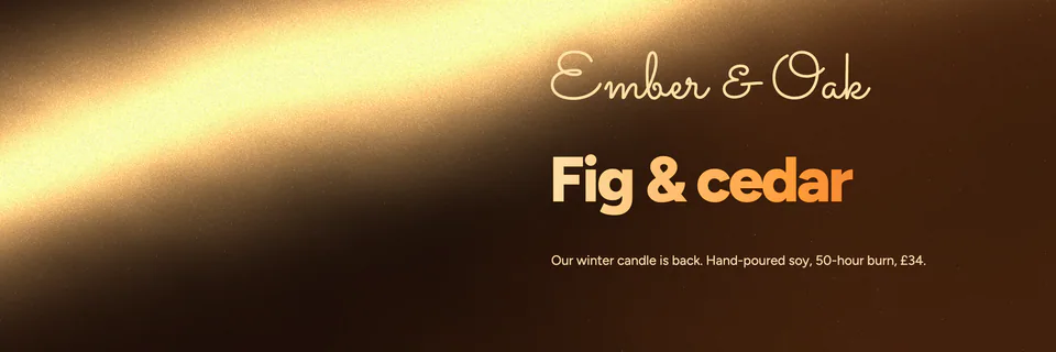Ember & Oak, Candle X header