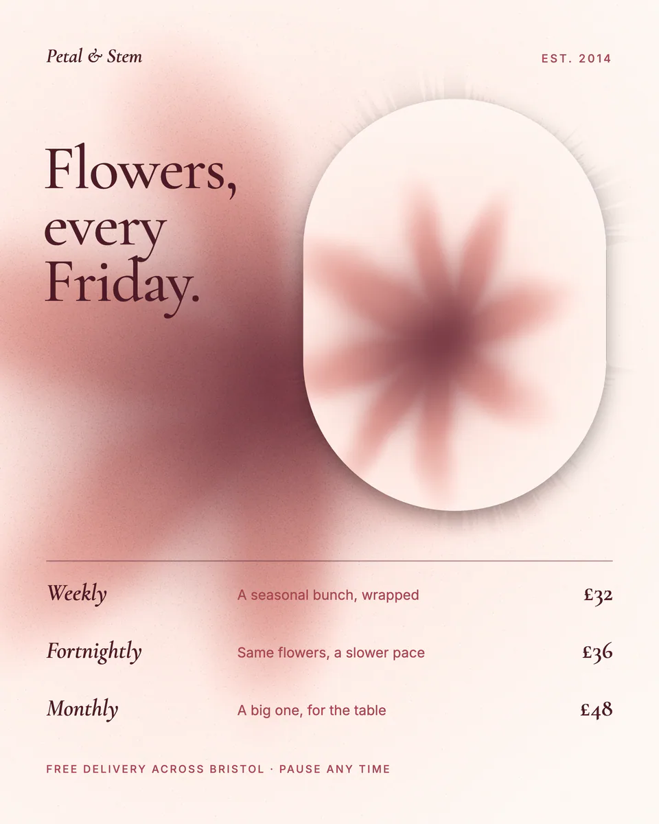 Petal & Stem, Flower subscription