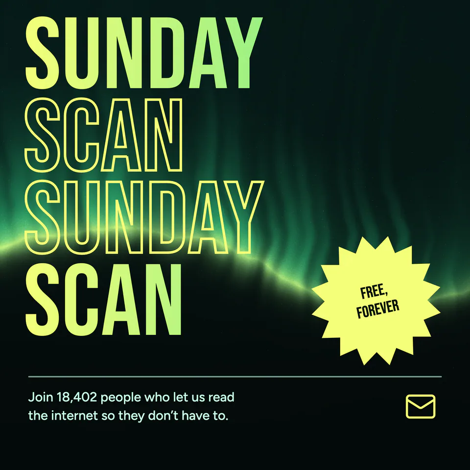 Sunday Scan, Newsletter promo